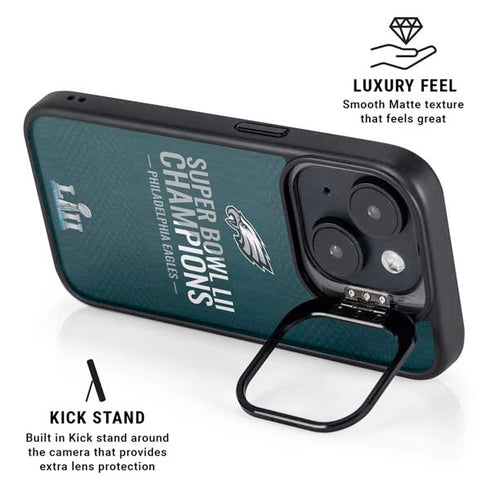 NFL Philadelphia Eagles Super Bowl LII Champions iPhone 15 Kickstand Case